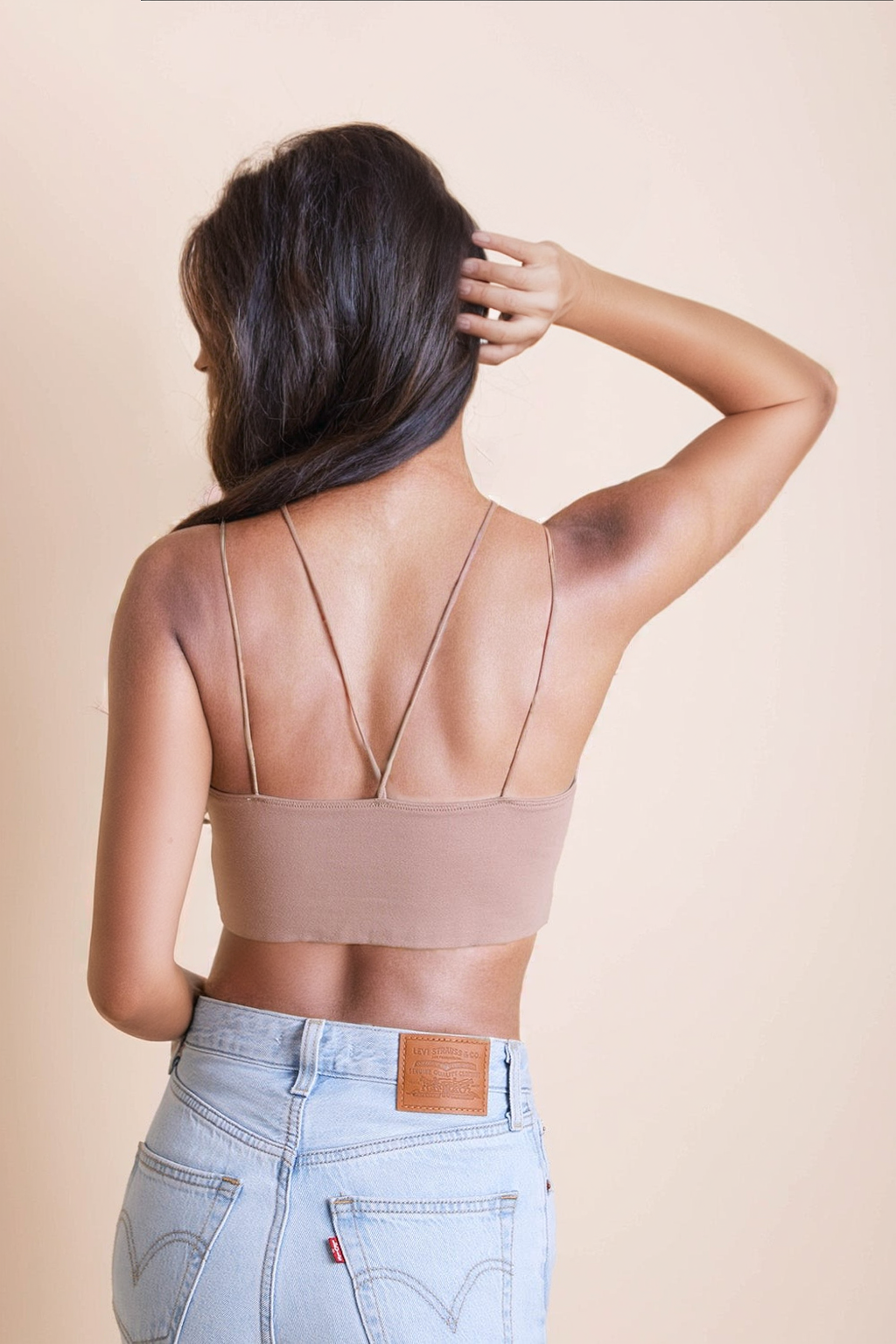 Y-Neck Plunge Crop Top