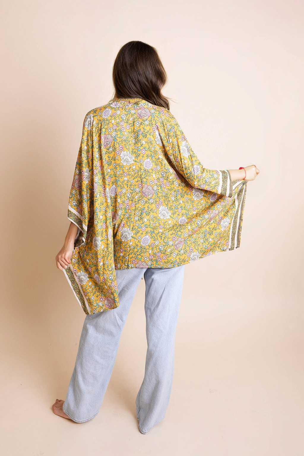 Floral Front Tie Kimono Wrap - NeoKira Unlimited