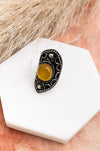 Nostalgic Vintage Honey Tiger’s Eye Statement Ring Jewelry