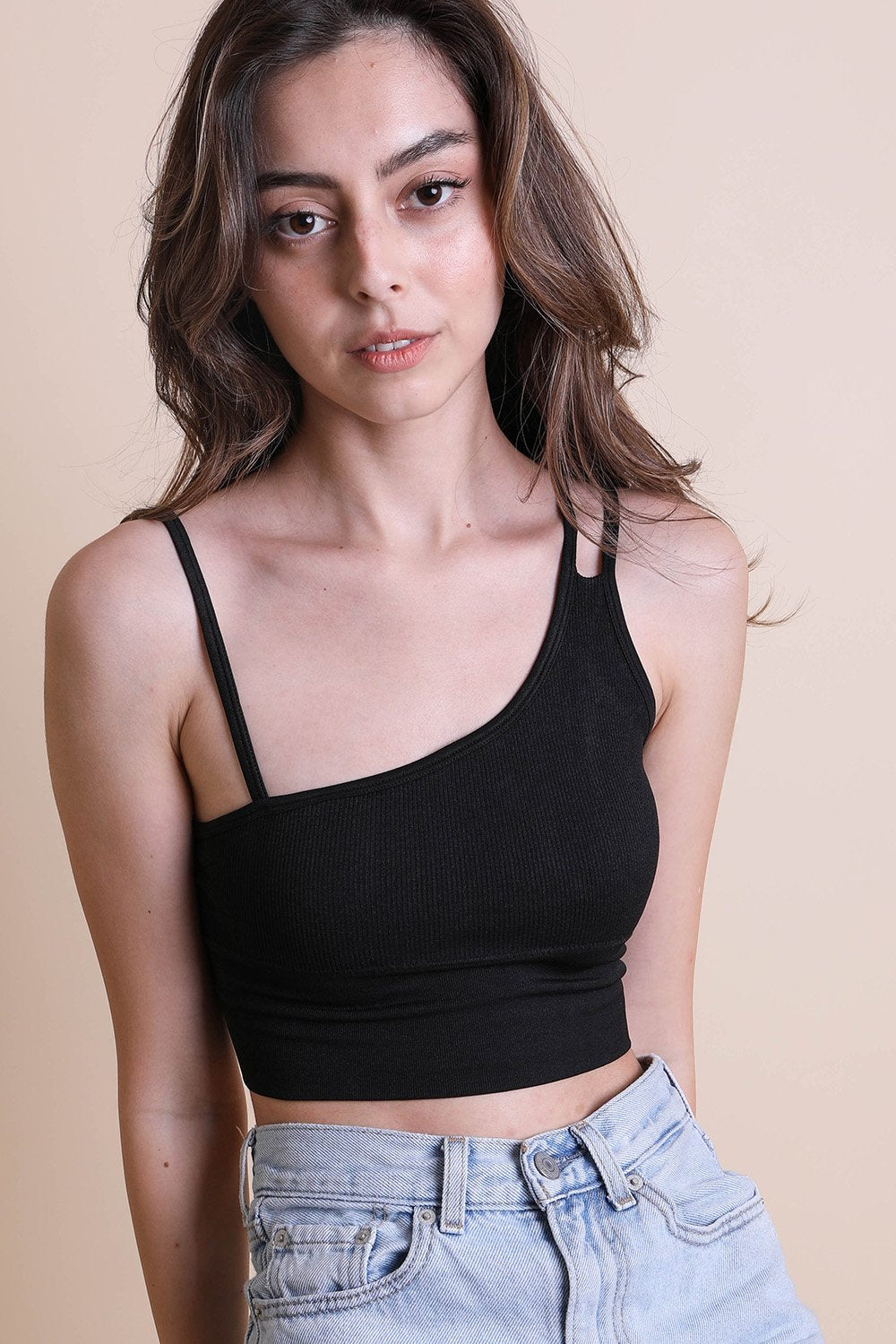 Offset Shoulder Brami Top - NeoKira Unlimited