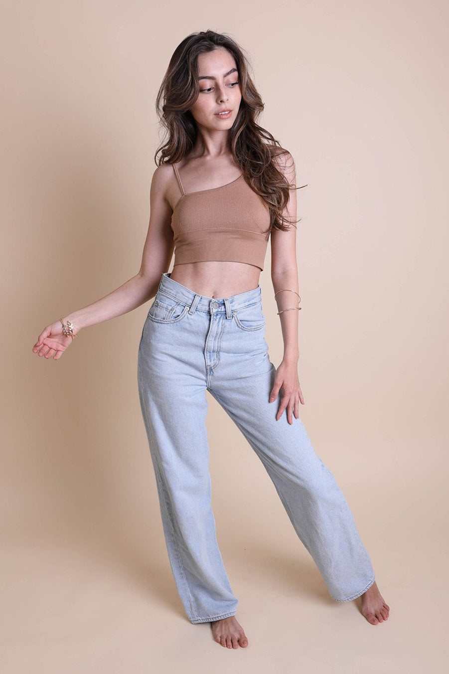 Offset Shoulder Brami Top - NeoKira Unlimited