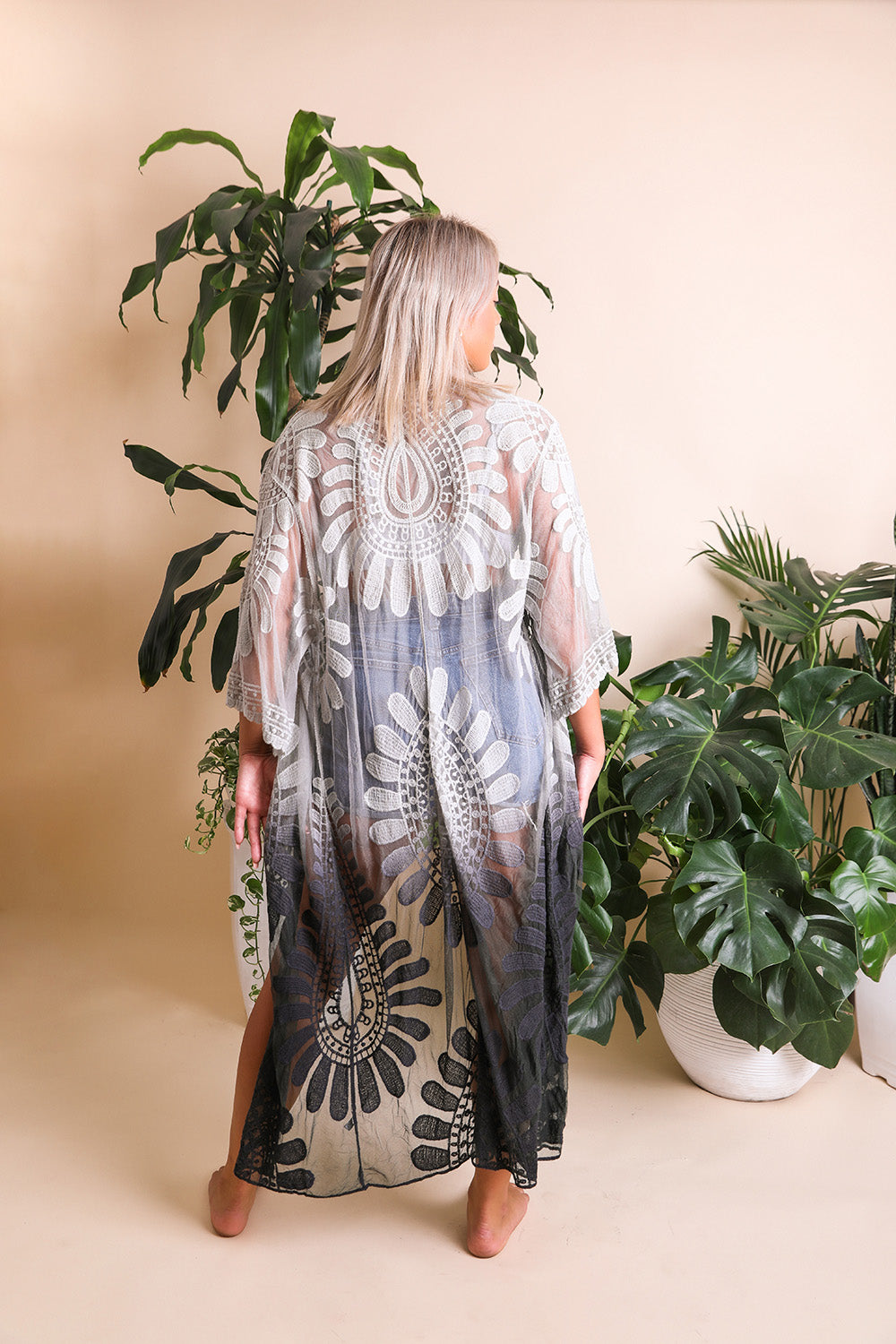 Ombre Bohemian Lace Kimono Kimono Leto Collection   