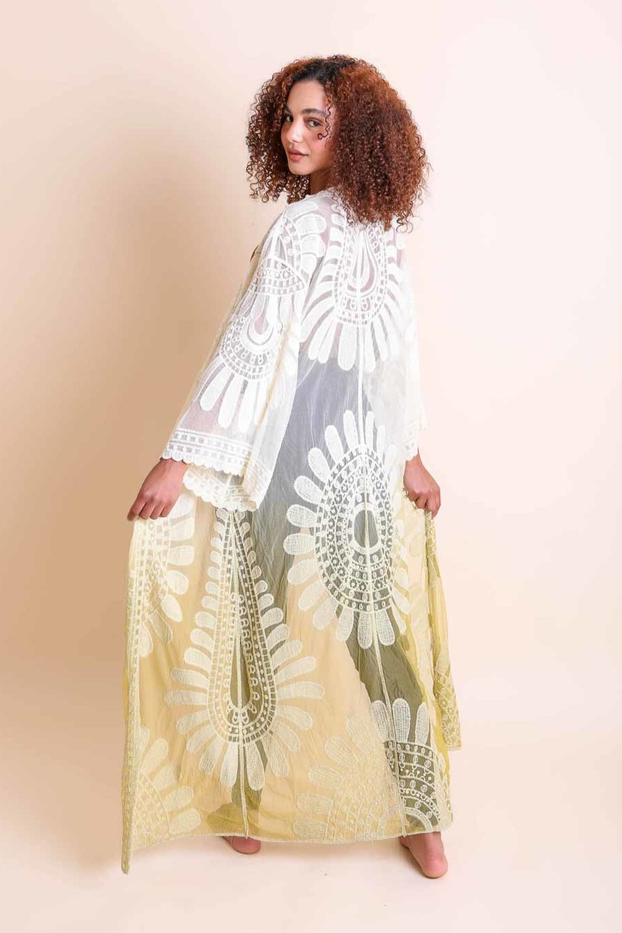 Ombre Bohemian Lace Kimono - NeoKira Unlimited