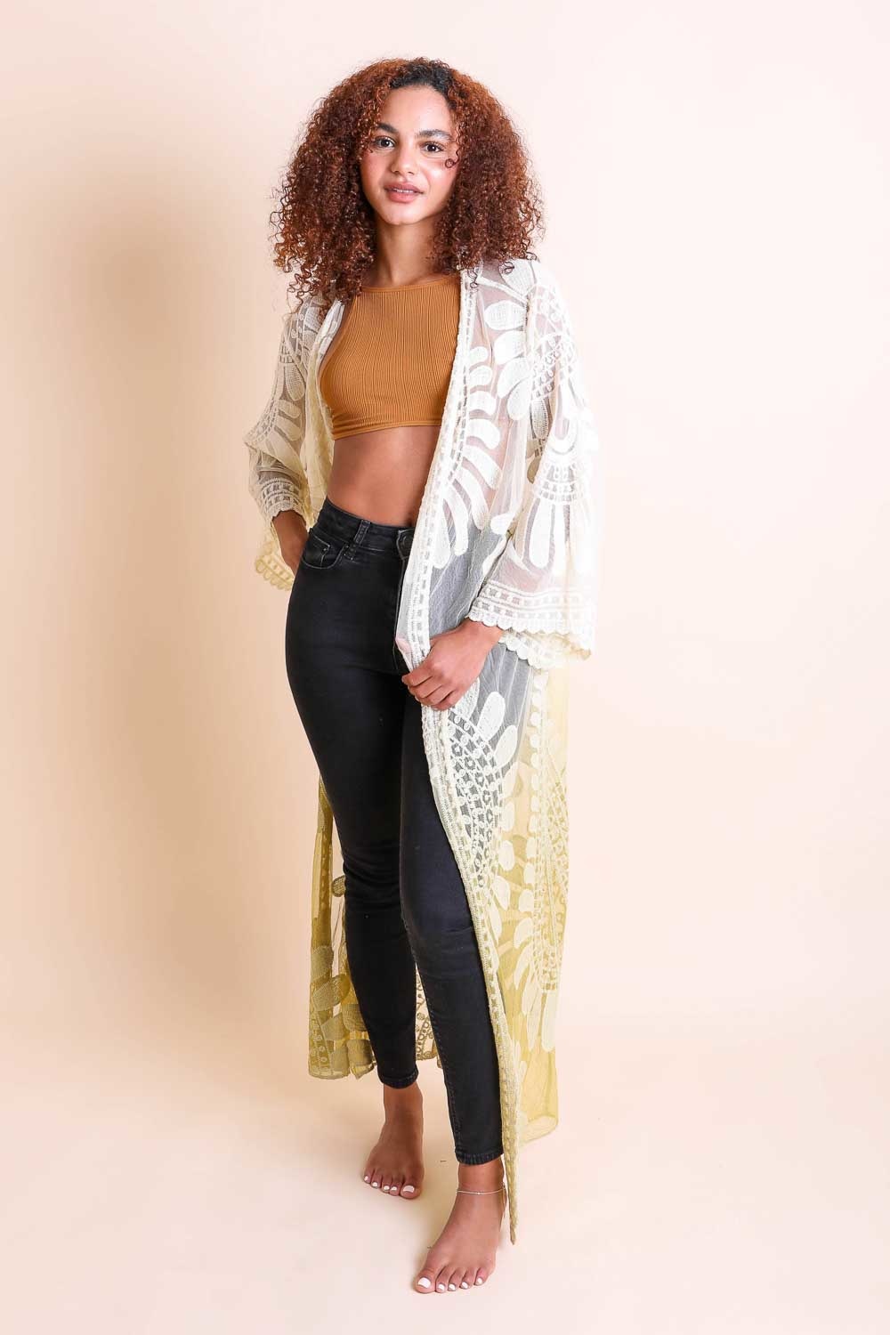 Ombre Bohemian Lace Kimono - NeoKira Unlimited