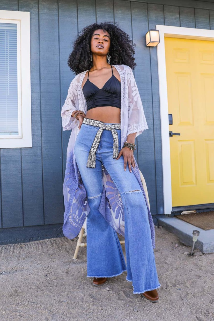 Ombre Bohemian Lace Kimono - NeoKira Unlimited