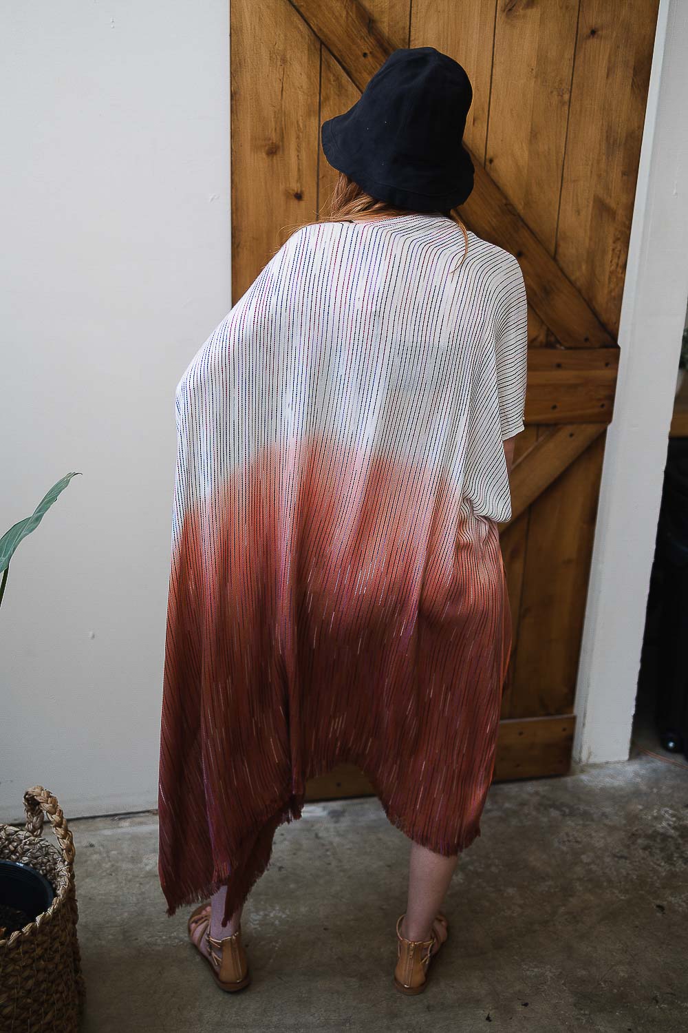 Ombre Vertical Stitched Kimono Kimono Leto Collection   