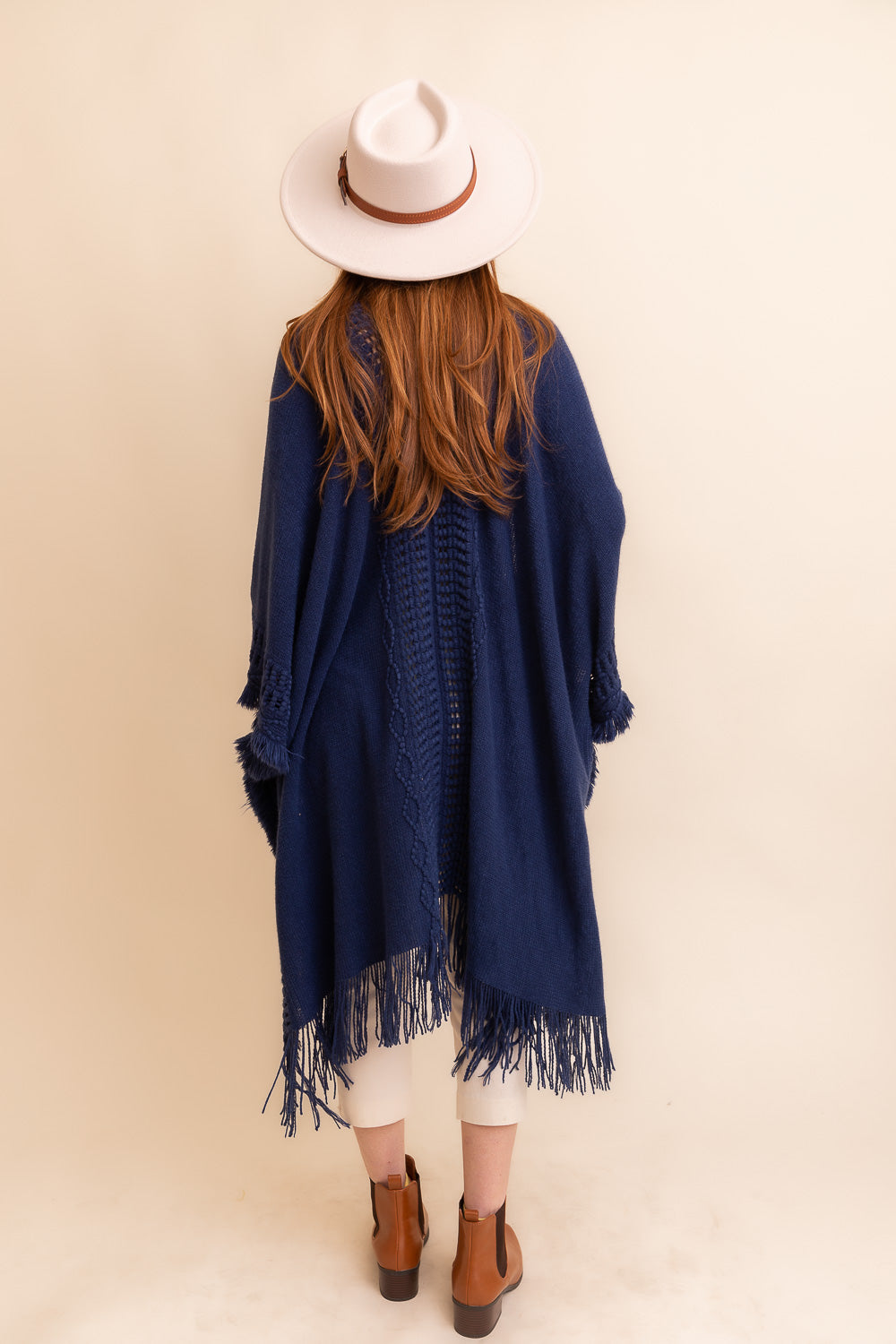 Open Work Frayed Bohemian Ruana - NeoKira Unlimited