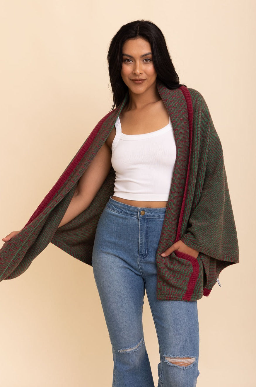 Over The Shoulder Knitted Shawl - NeoKira Unlimited