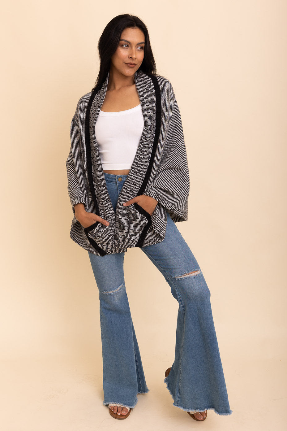 Over The Shoulder Knitted Shawl - NeoKira Unlimited