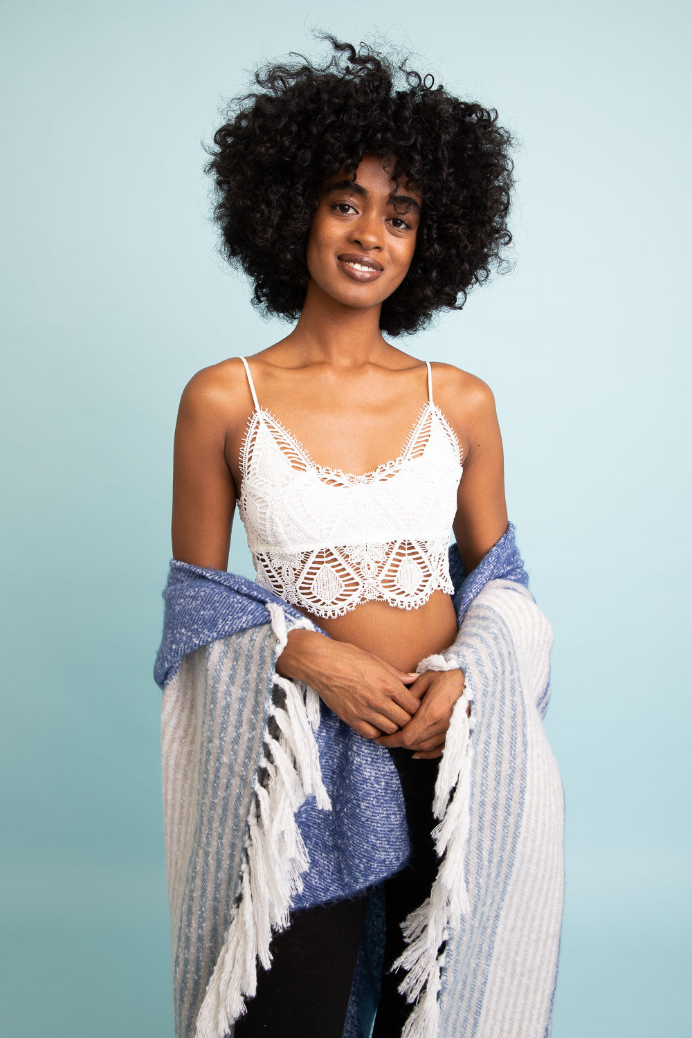 Overlay Crochet Longline Bralette - NeoKira Unlimited