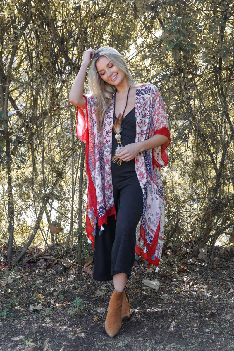 Paisley Floral Patchwork Kimono - NeoKira Unlimited