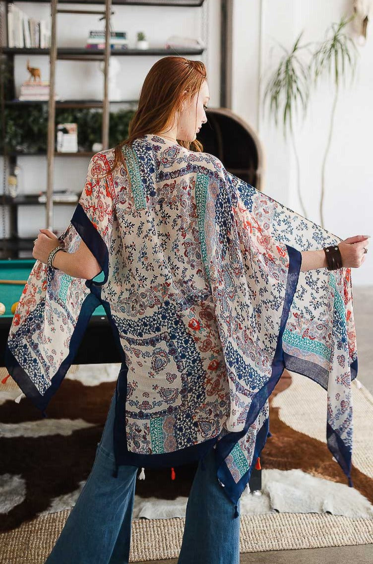 Paisley Floral Patchwork Kimono Kimono Leto Collection   