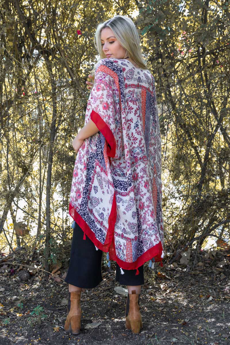 Paisley Floral Patchwork Kimono - NeoKira Unlimited