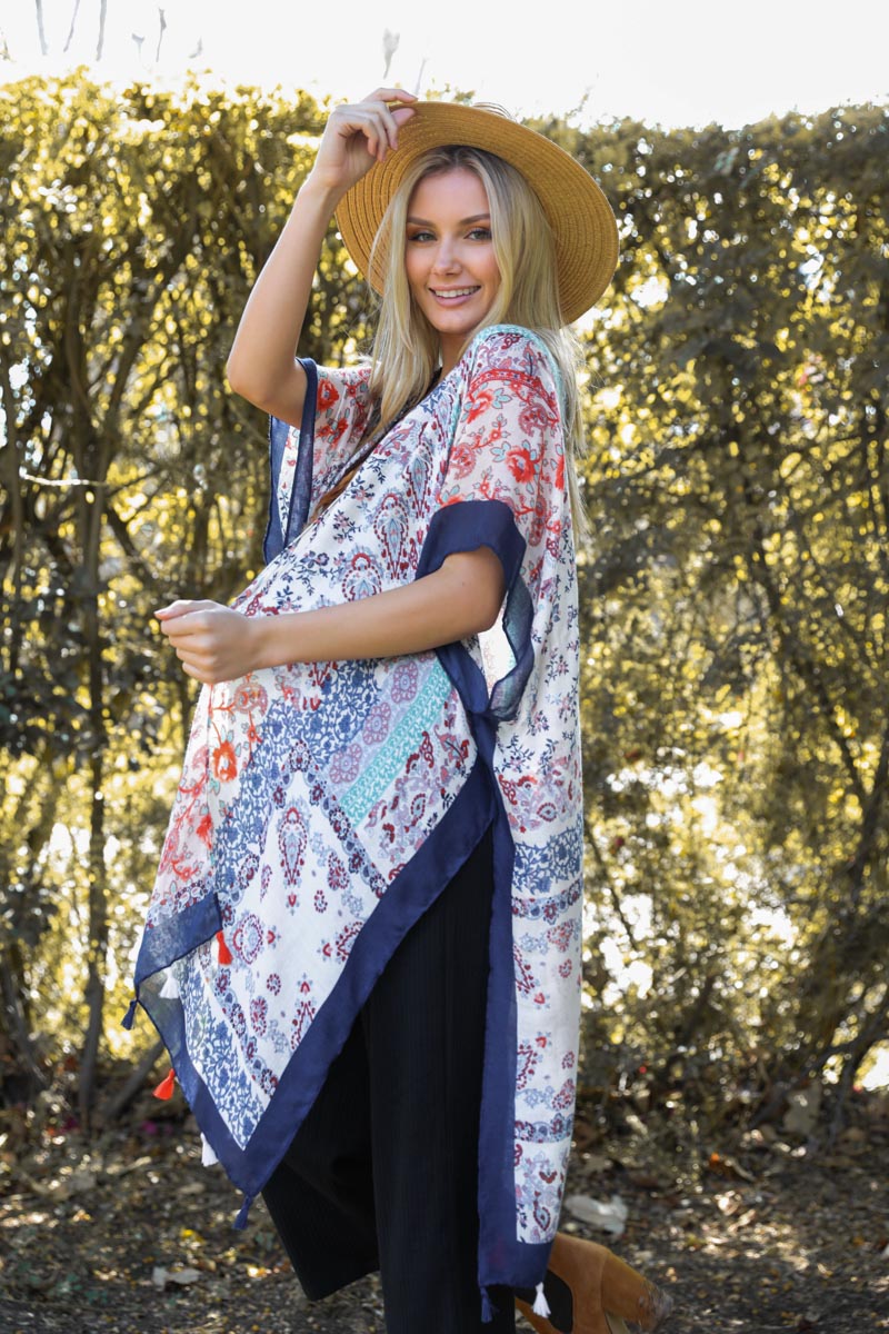 Paisley Floral Patchwork Kimono - NeoKira Unlimited