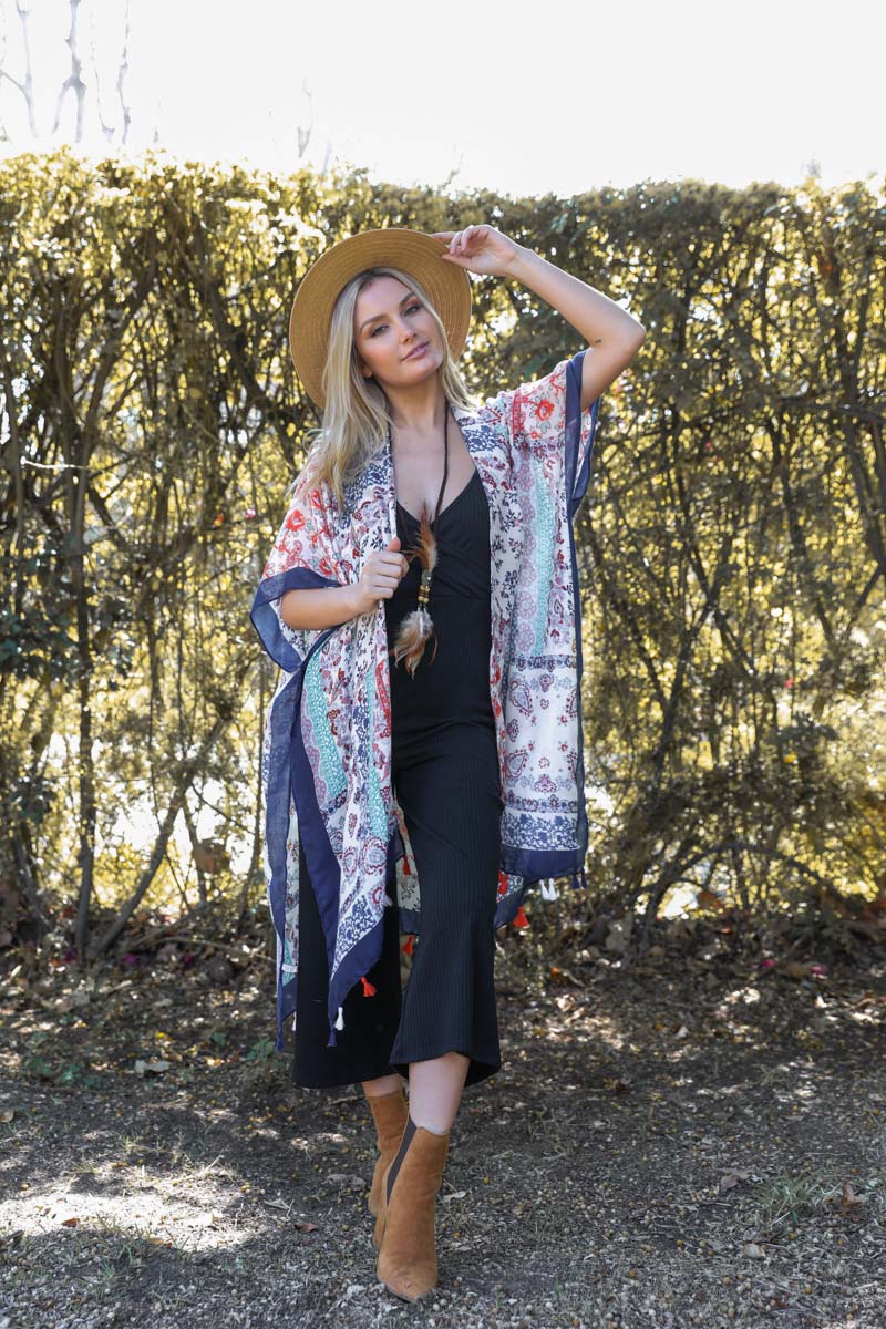 Paisley Floral Patchwork Kimono - NeoKira Unlimited
