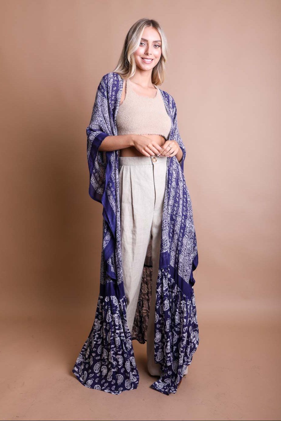 Paisley Free Flow Kimono - NeoKira Unlimited