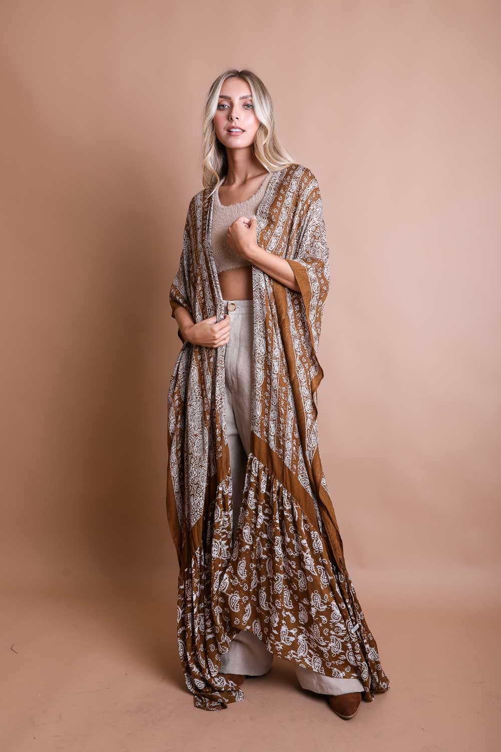 Paisley Free Flow Kimono - NeoKira Unlimited