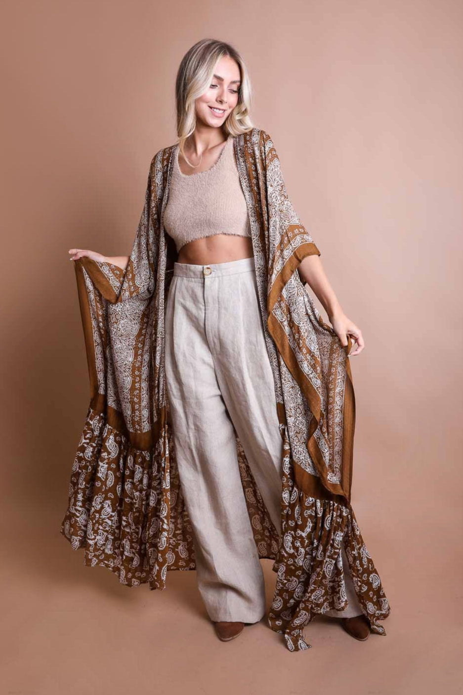 Paisley Free Flow Kimono - NeoKira Unlimited