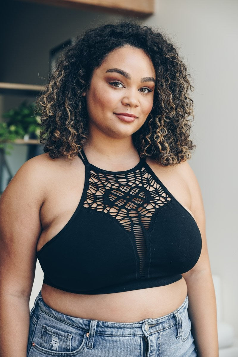 Plus Cutout Seamless Bralette - NeoKira Unlimited