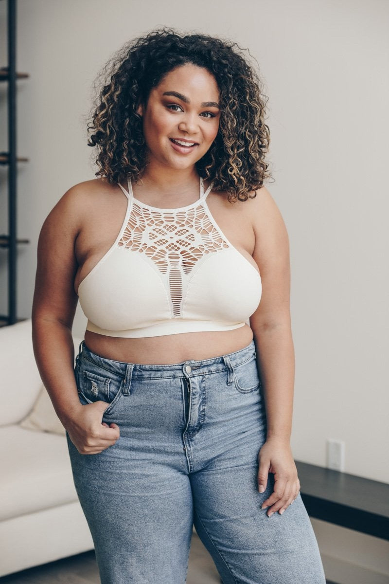 Plus Cutout Seamless Bralette - NeoKira Unlimited