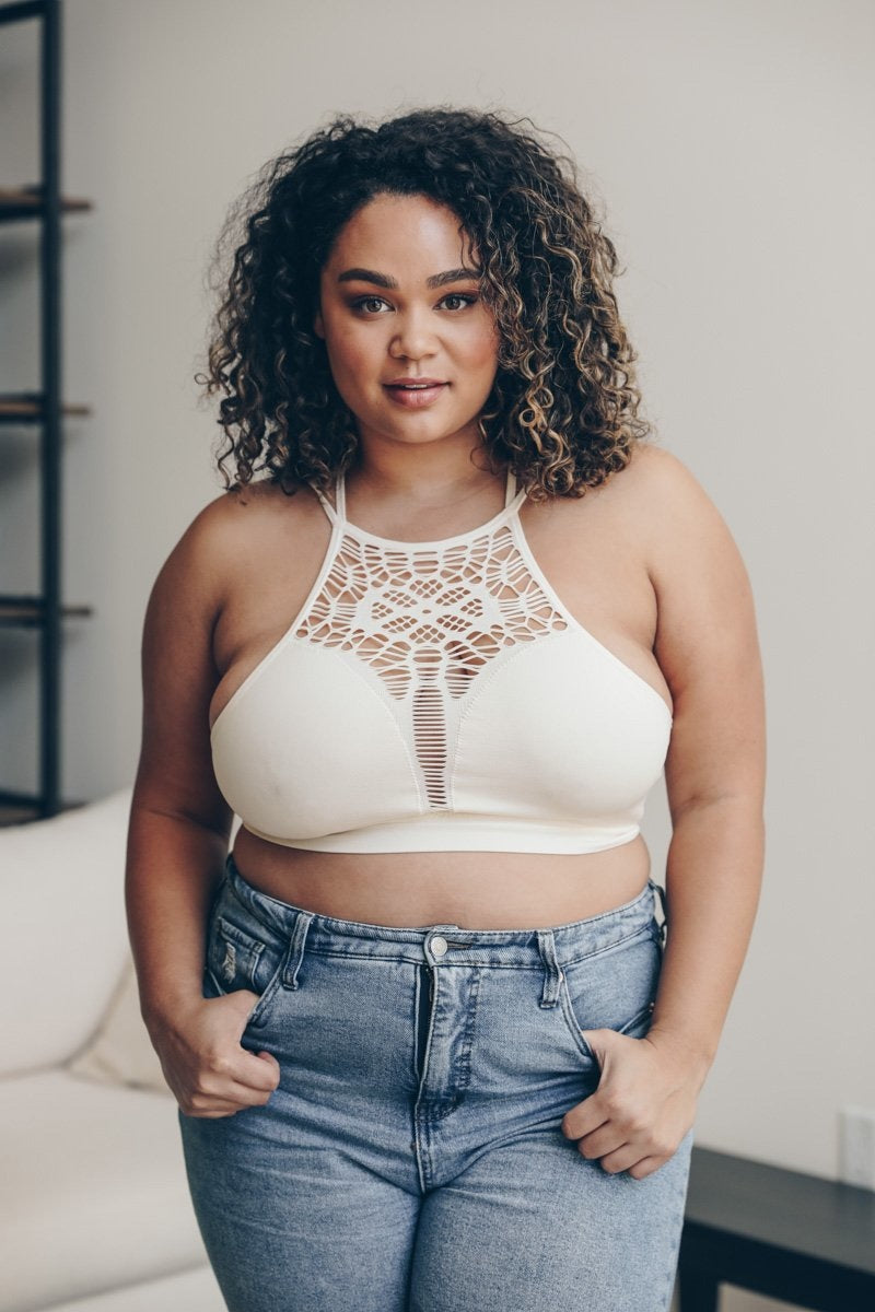 Plus Cutout Seamless Bralette - NeoKira Unlimited