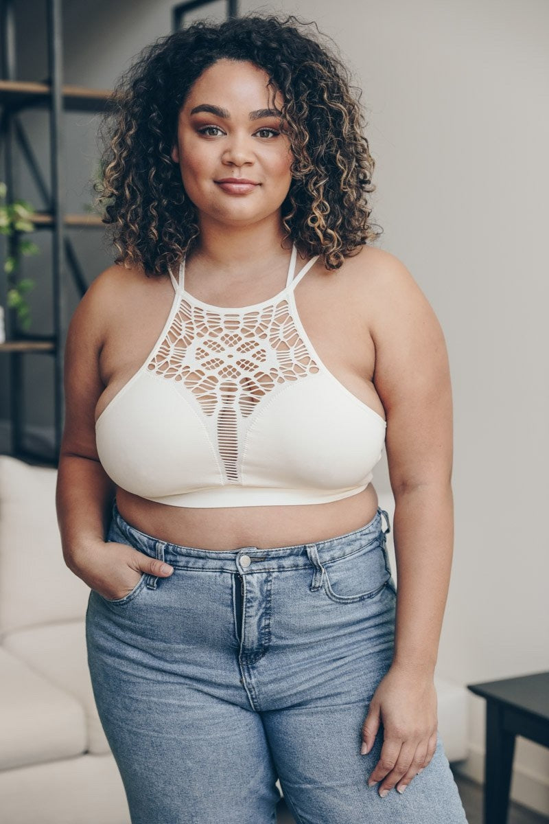 Plus Cutout Seamless Bralette - NeoKira Unlimited