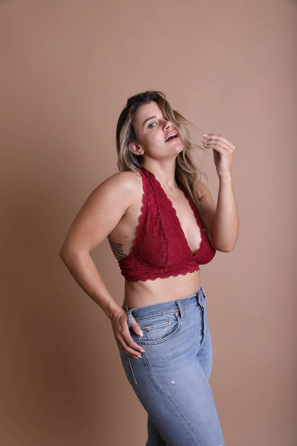 Plus Halter Top Bralette Bralette Leto Collection   