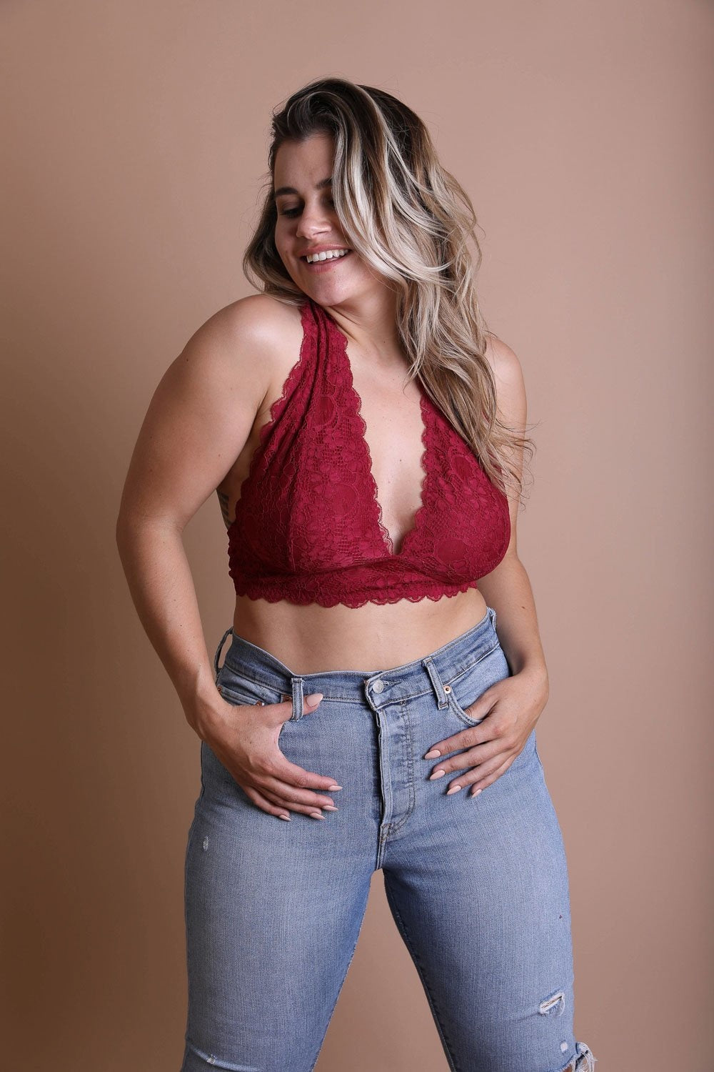 Plus Halter Top Bralette Bralette Leto Collection   