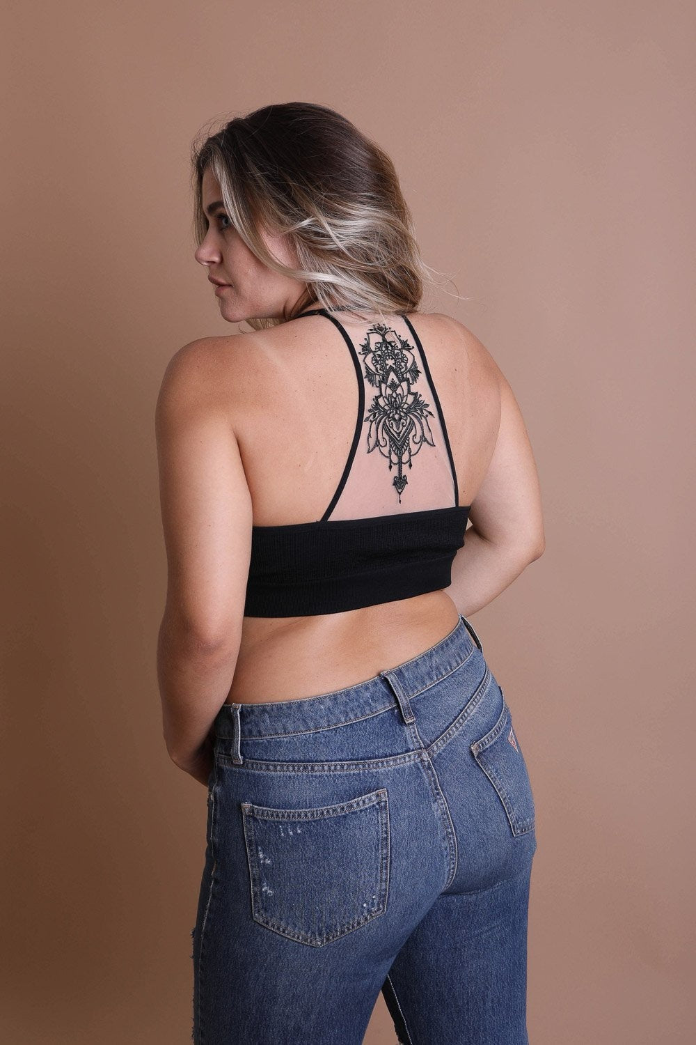 Plus Size Tattoo Back Bralette Bralette Plus Leto Collection   