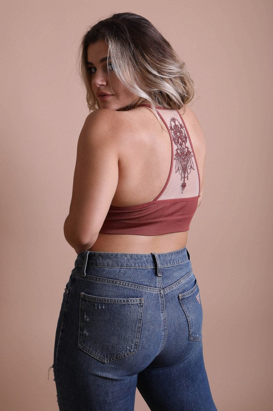 Plus Size Tattoo Back Bralette - NeoKira Unlimited