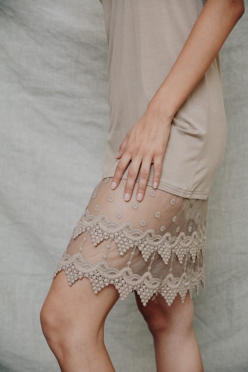 Polkadot Lace Slip Dress - NeoKira Unlimited