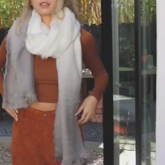 Silky Wool Ombre Scarf - NeoKira Unlimited