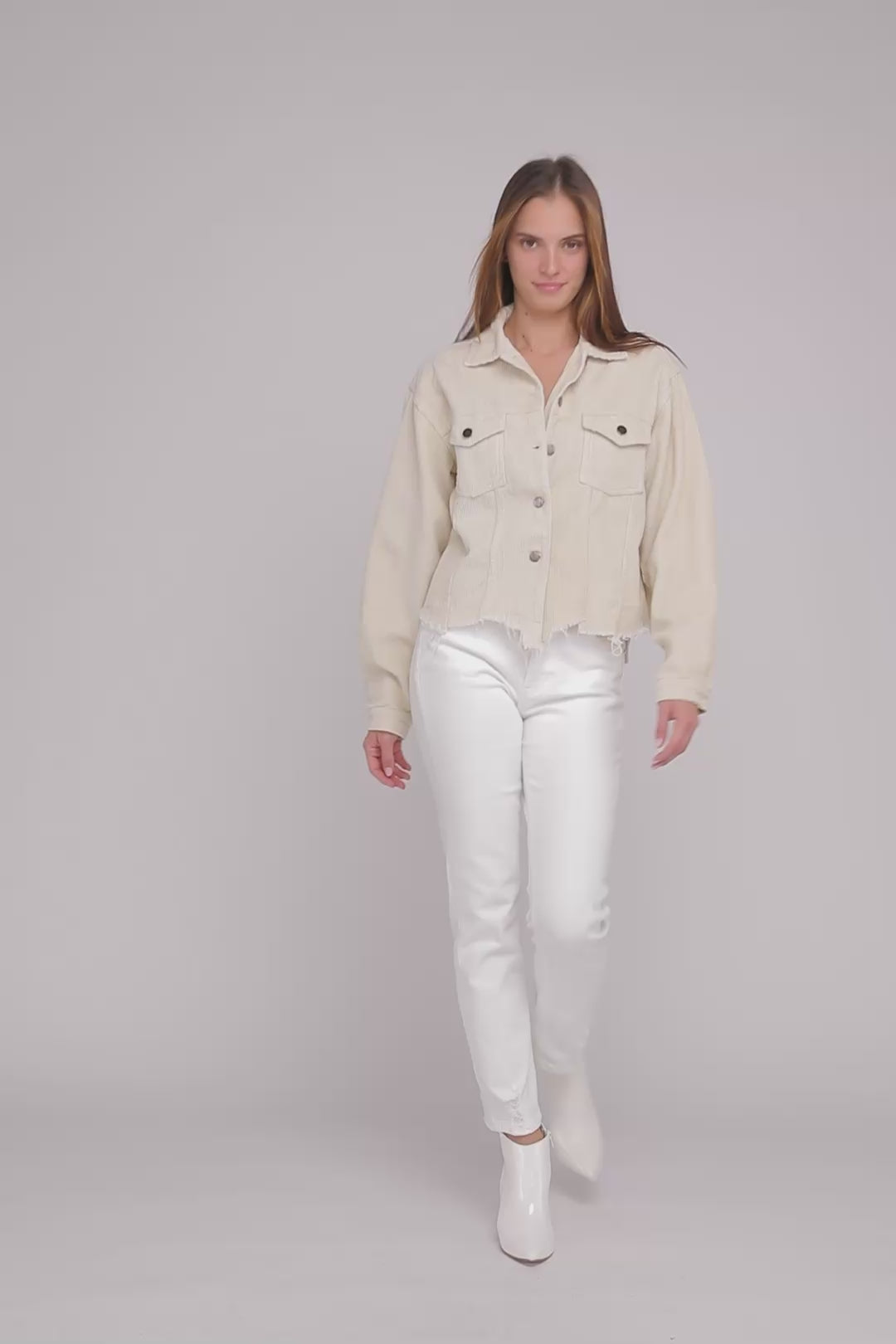 POL Oversized Ribbed Cotton Shacket - NeoKira Unlimited