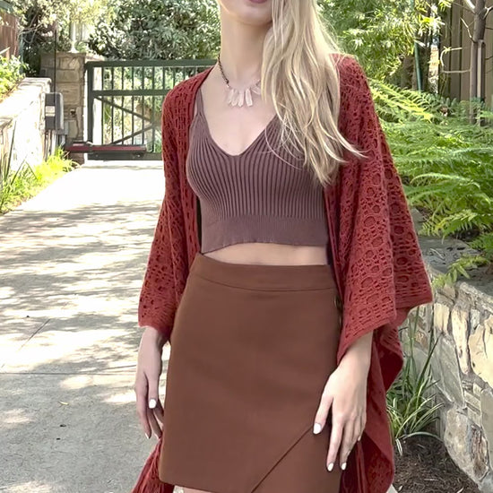 Cozy Haven Embroidered Tassel Wrap - NeoKira Unlimited