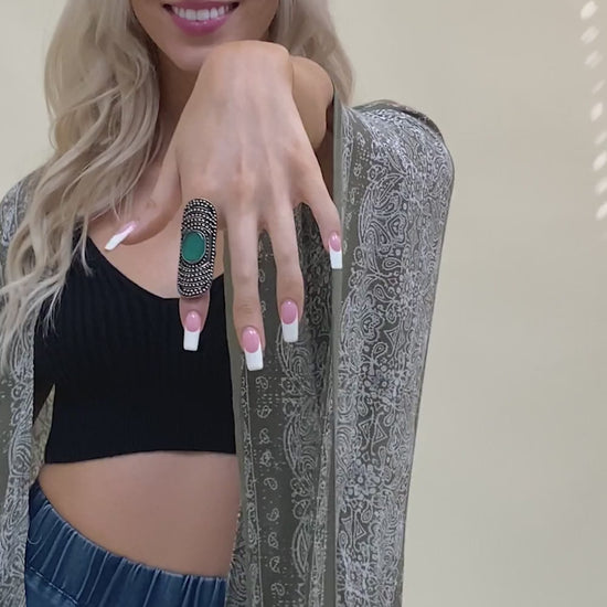 Antique Turquoise Adornment Vintage Ring - NeoKira Unlimited