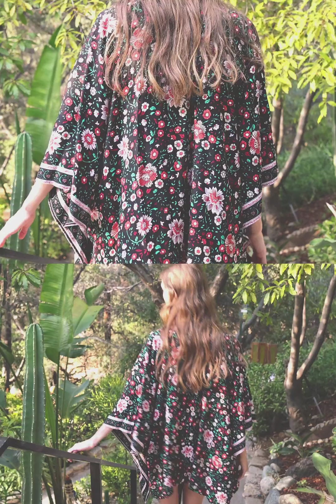 Floral Front Tie Kimono Wrap - NeoKira Unlimited