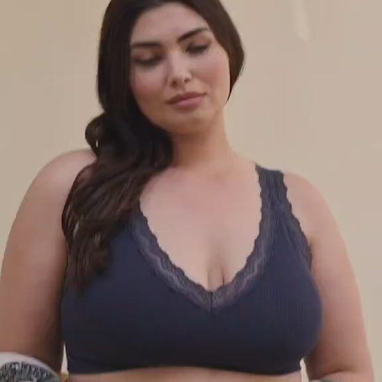 Lace Trim Padded Bralette Plus - NeoKira Unlimited