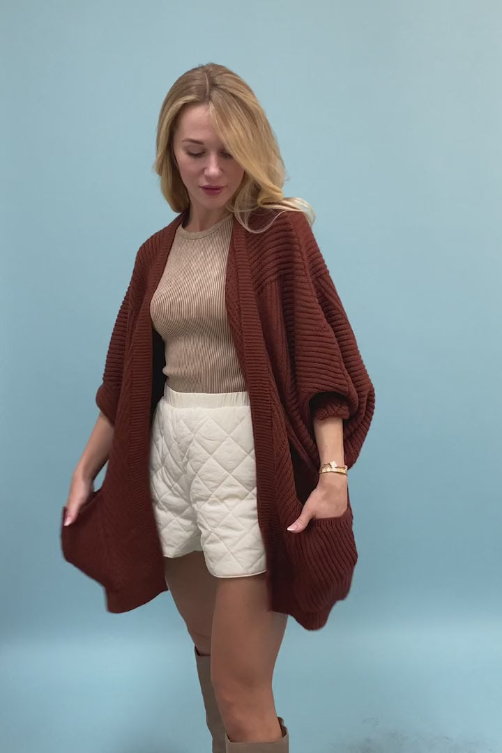 Ribbed Open-Front Knit Cardigan - Easy Layering 🧥 - NeoKira Unlimited