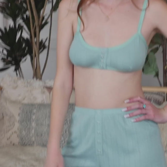 Front Snap Pointelle Lounge Bralette - NeoKira Unlimited