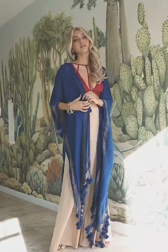 Longline Tassel Border Kimono – Chic & Breezy - NeoKira Unlimited