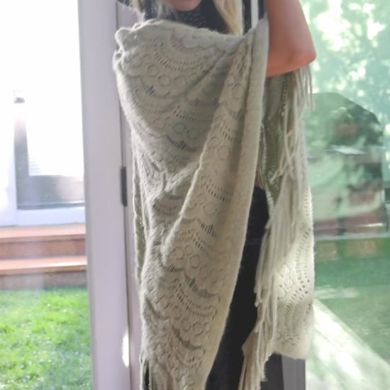 Scallop Lace Knit Poncho - NeoKira Unlimited