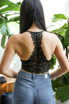 Racerback Flower Lace Bralette Padded Bralette Leto Collection   