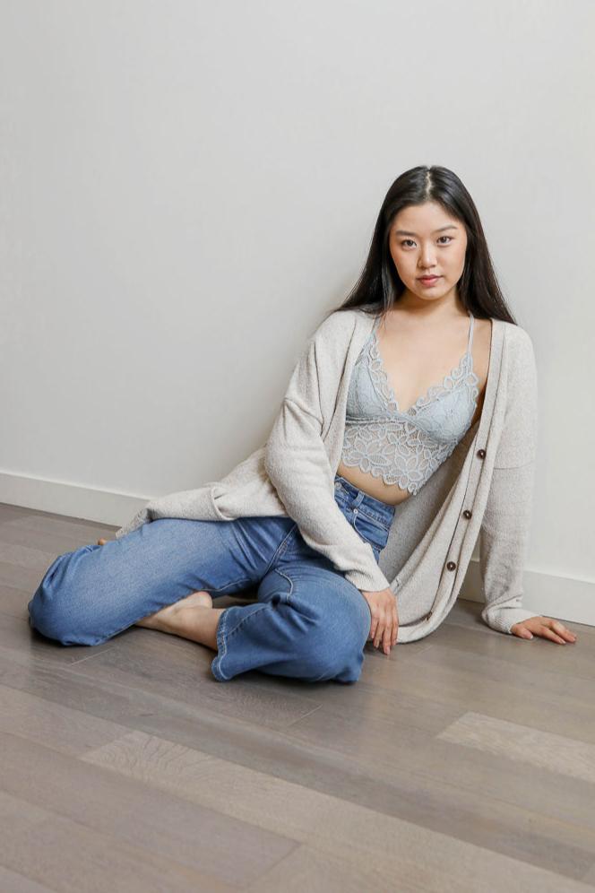 Racerback Flower Lace Bralette Padded - NeoKira Unlimited