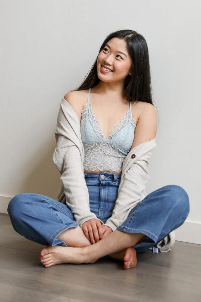 Racerback Flower Lace Bralette Padded - NeoKira Unlimited