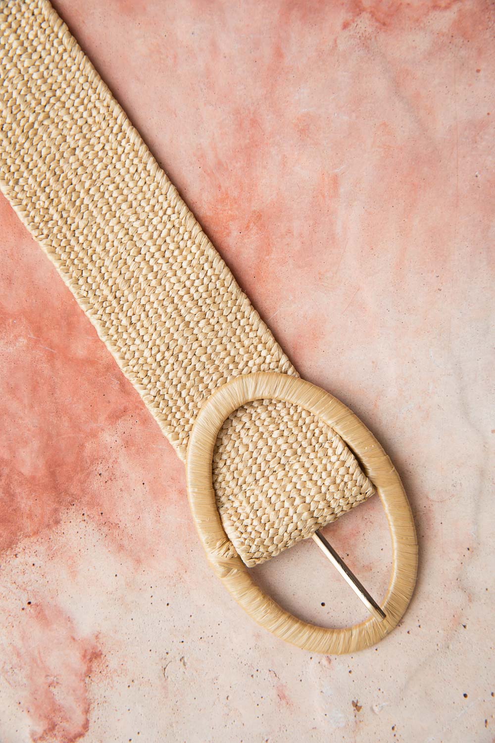 Raffia Oval Buckle Belt - NeoKira Unlimited
