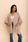 Relax & Chill Summer Nights Boucle Cardigan Cardigan Leto Collection One Size Beige 