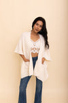 Relax & Chill Summer Nights Boucle Cardigan Cardigan Leto Collection One Size Ivory 