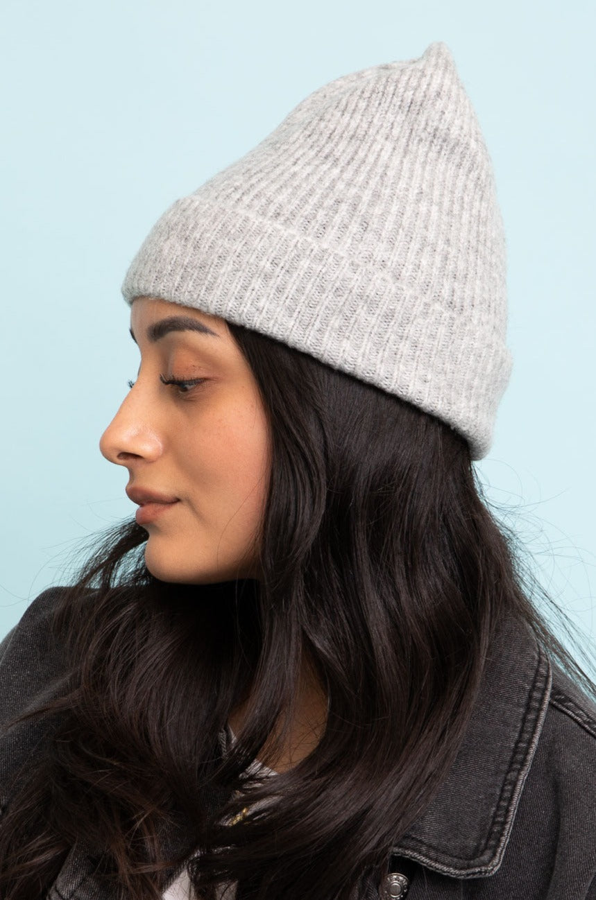 Rib Knit Cuffed Beanie Beanies Leto Collection   