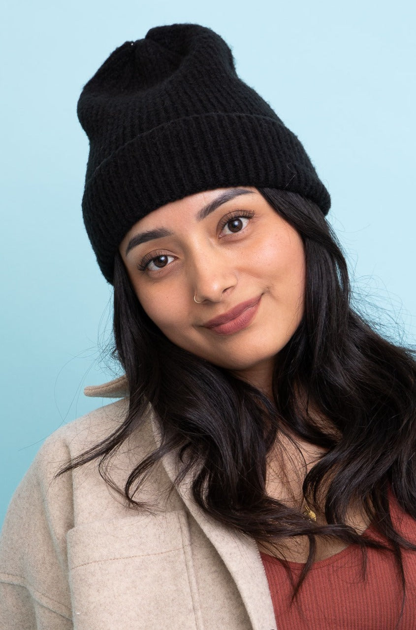 Rib Knit Cuffed Beanie - NeoKira Unlimited