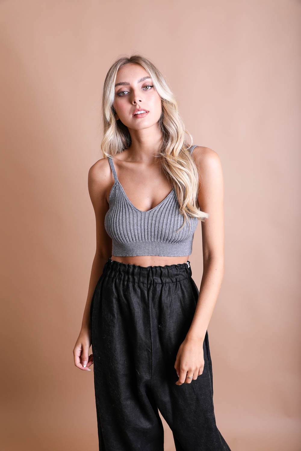 Rib Knit Lounge Brami Bralette Leto Collection   